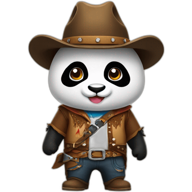 panda dressed as a cowboy emoji