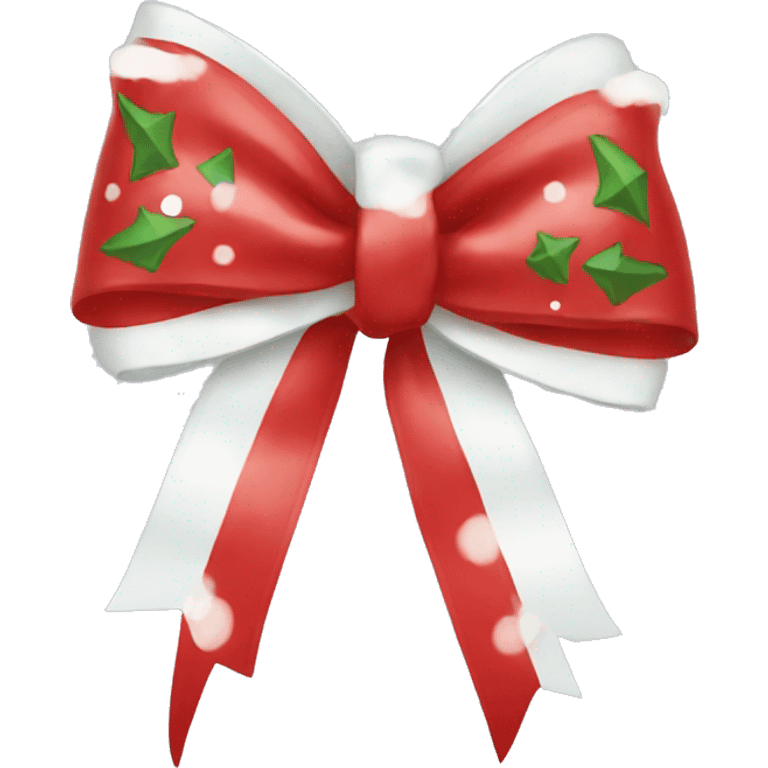 Preppy Christmas bow emoji