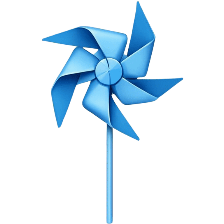 simple blue pinwheel emoji