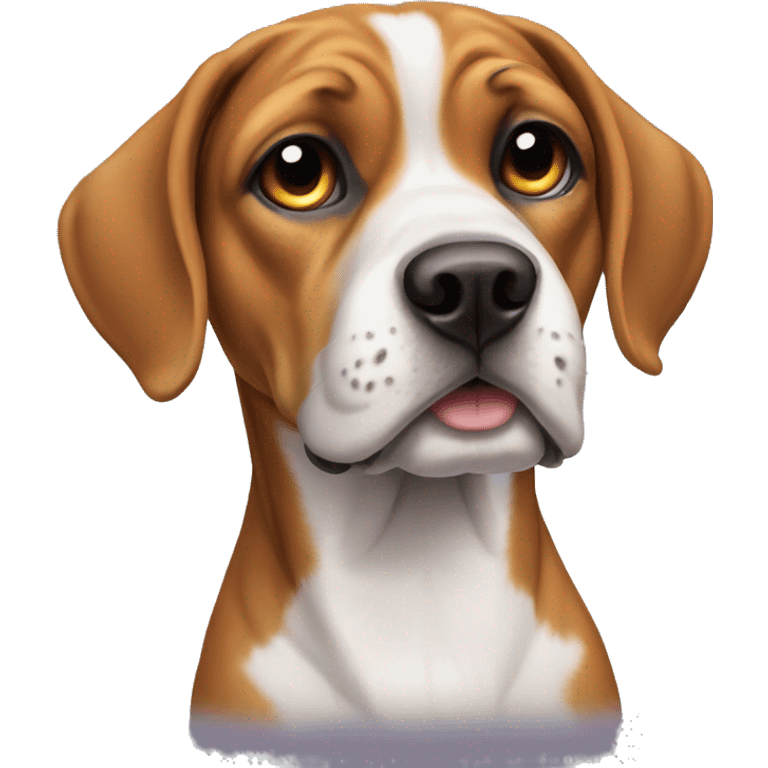 boxer beagle dog with halo  emoji