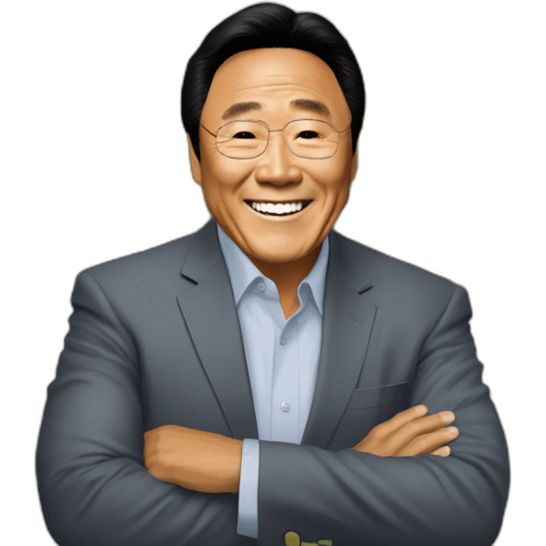 robert kiyosaki levatando los brazos emoji