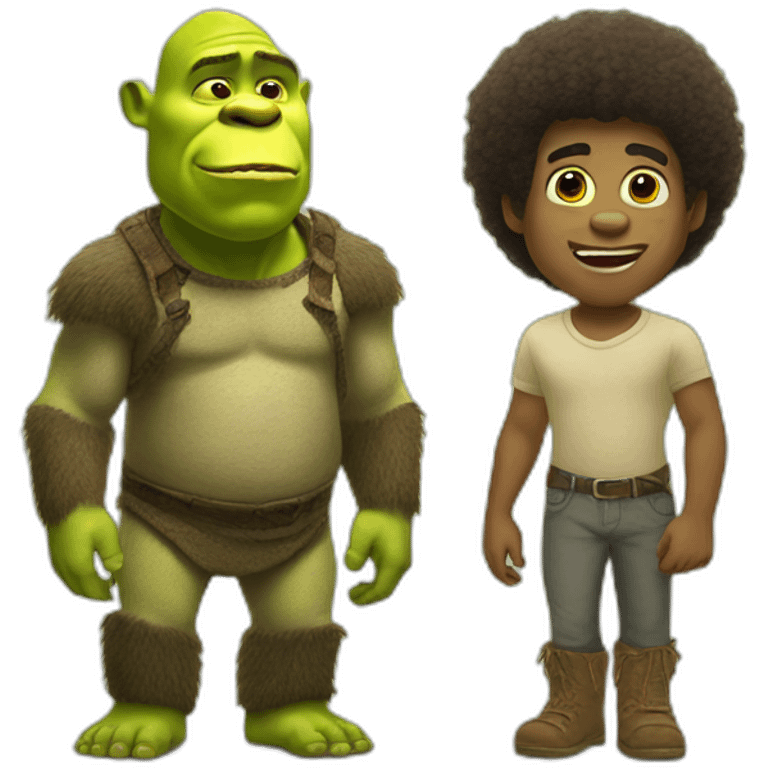 little shrek with big foot emoji