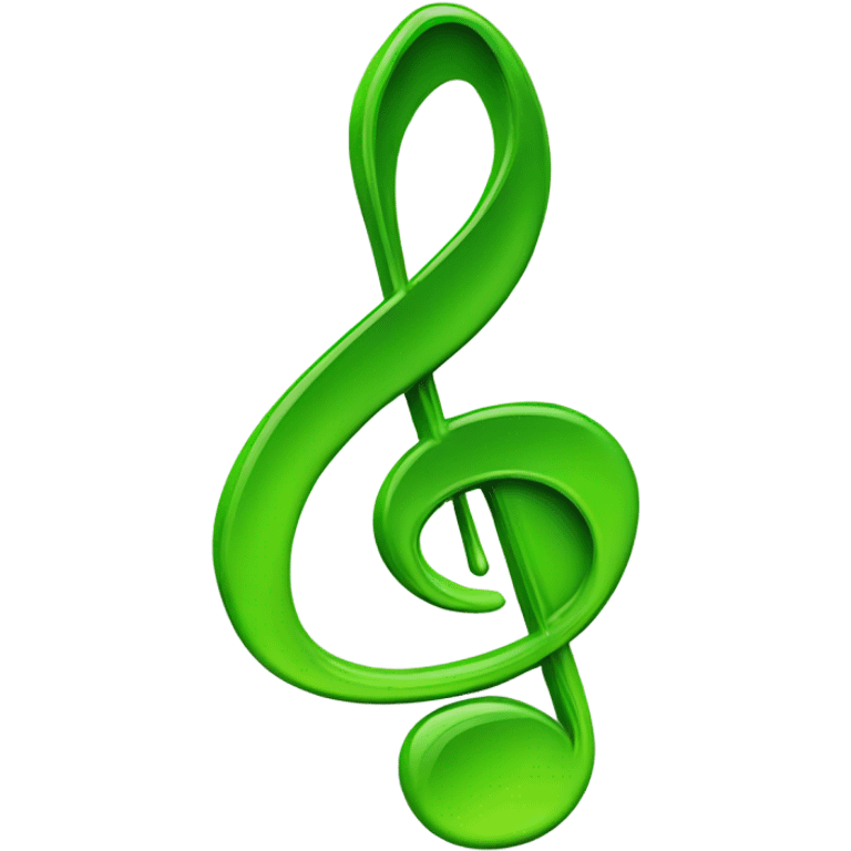 Green music note emoji