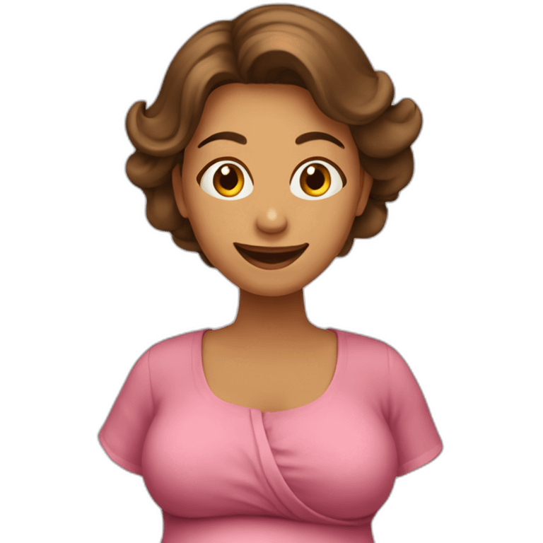 mujer feliz embarazada emoji