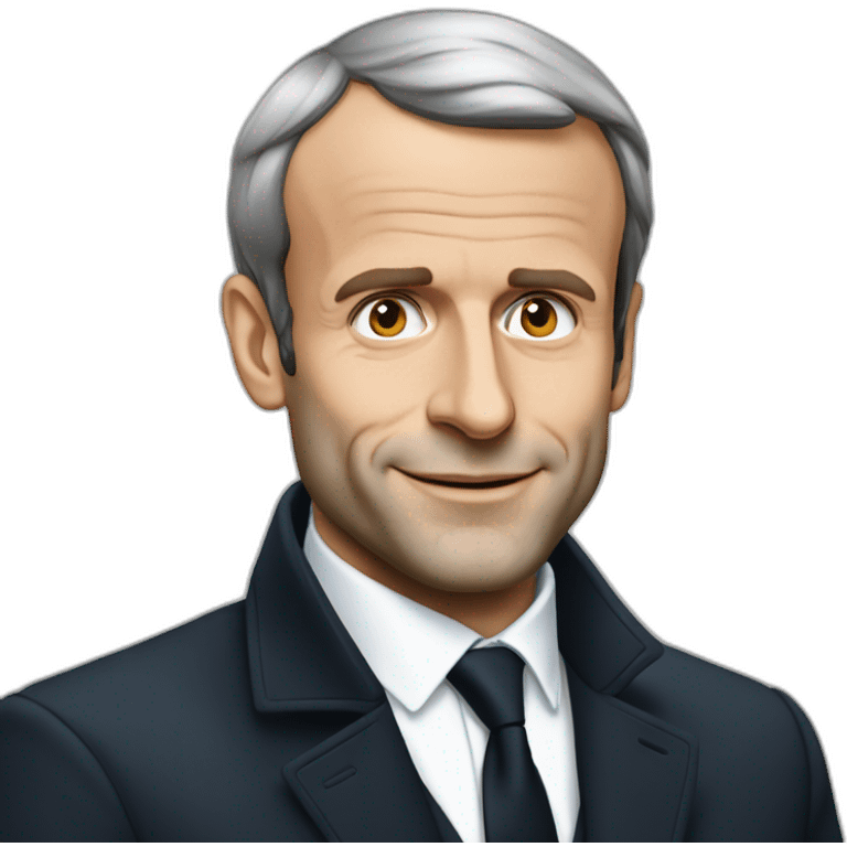 Emmanuel Macron sans cheveux  emoji