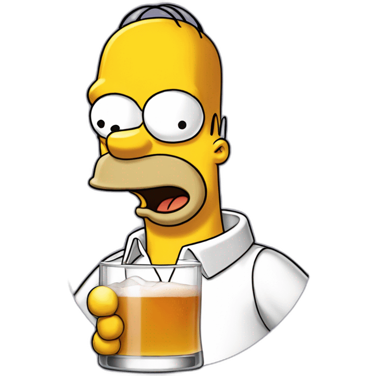 Homer Simpson drink béer emoji