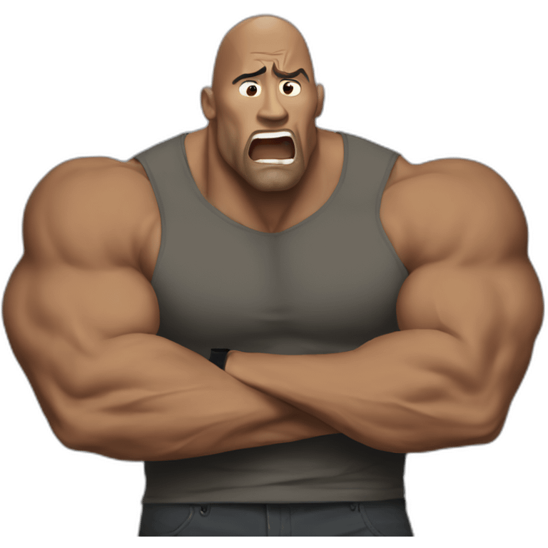 the rock afraid of mices emoji