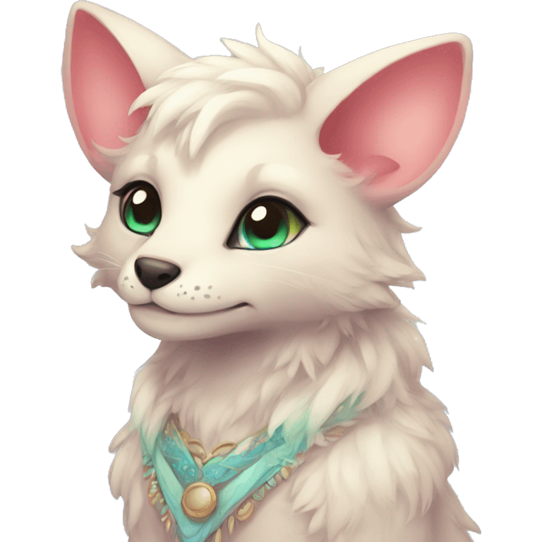 Kawaii bright fantasy ethereal anthro fursona animal emoji