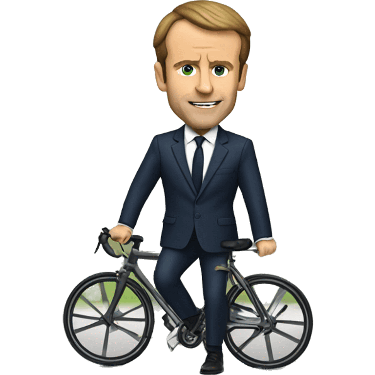 Macron sur velo emoji