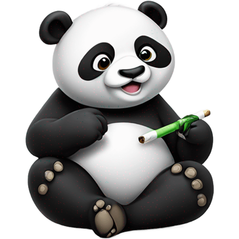 panda bear smoking weed  emoji