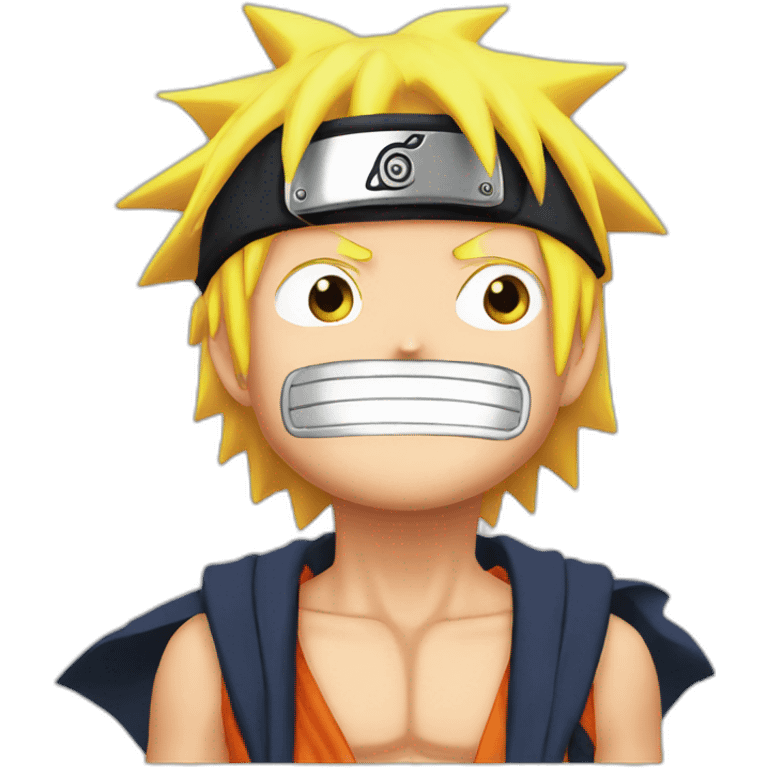 Naruto embrasse luffy emoji