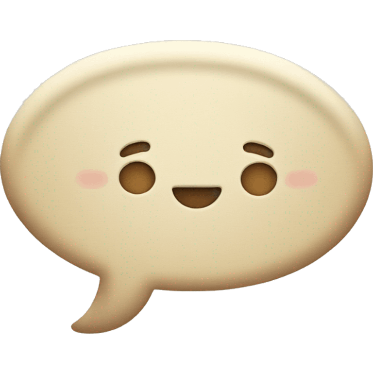 Beige speech bubble love emoji