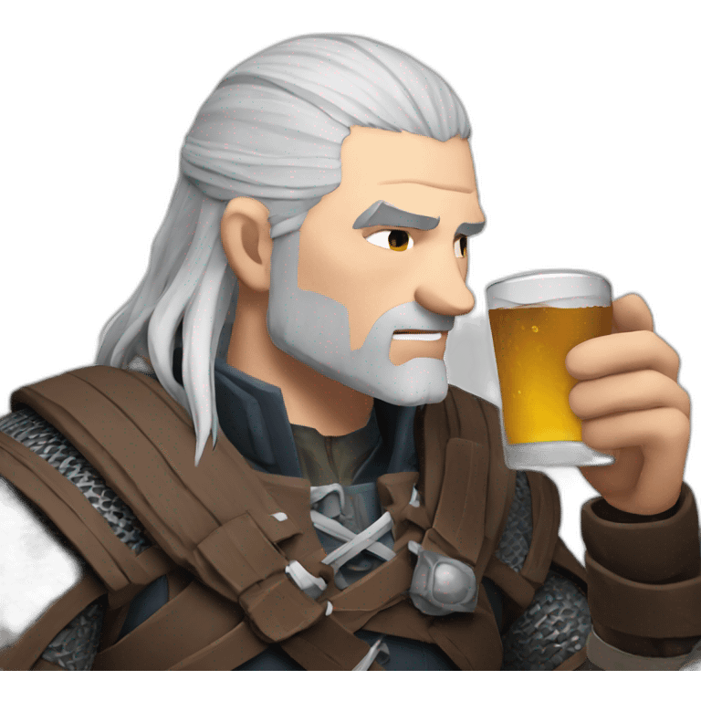 geralt drinking emoji