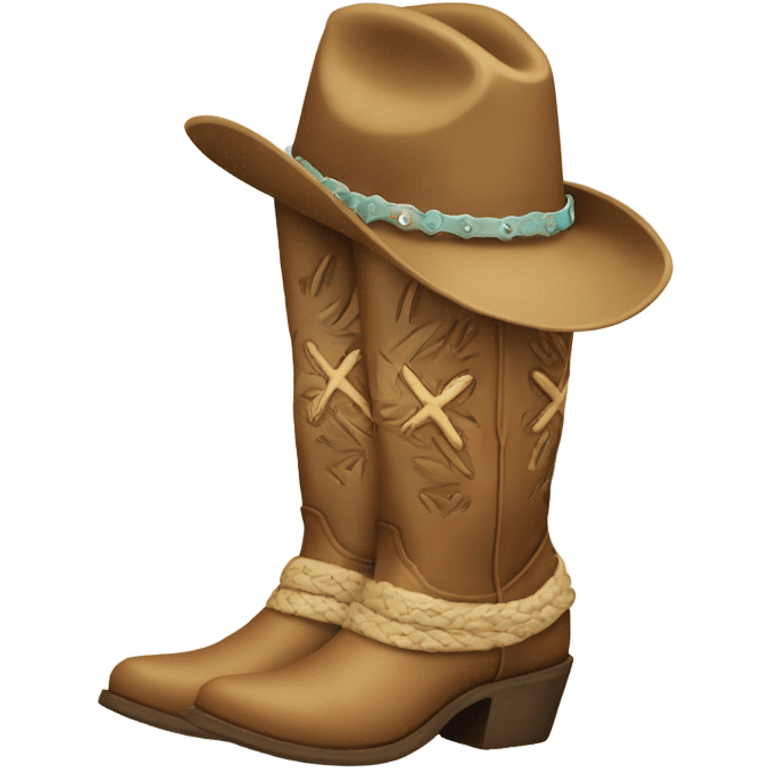 Beach cowgirl boots emoji