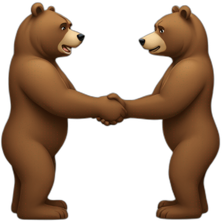 bears shaking hands emoji