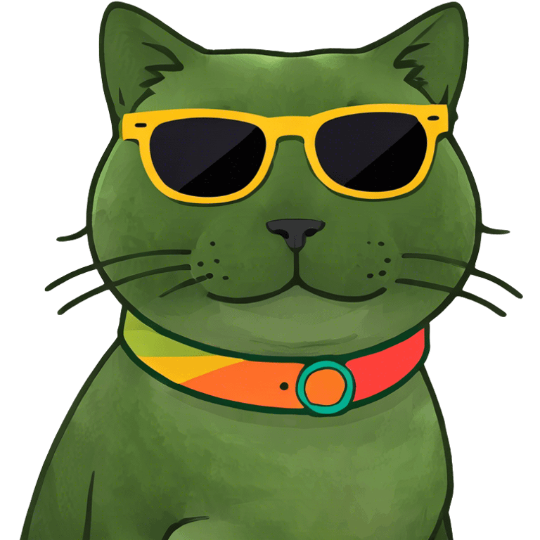 Cat with sunglasses emoji