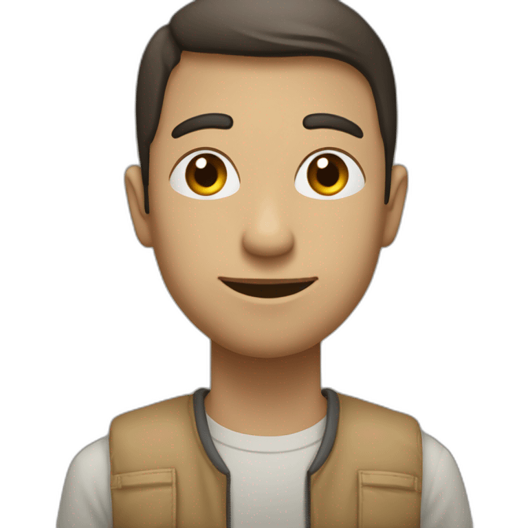 Personne qui lève la main devant lui vue de profil emoji