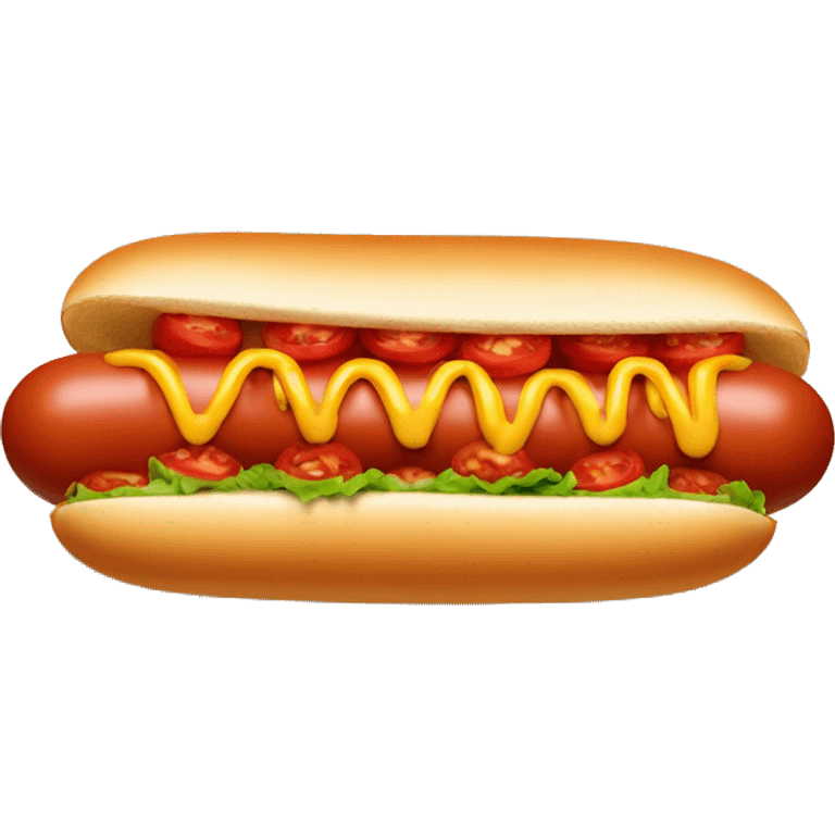 hotdog with two  tomatos on the bottom emoji