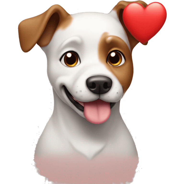 dog with heart emoji