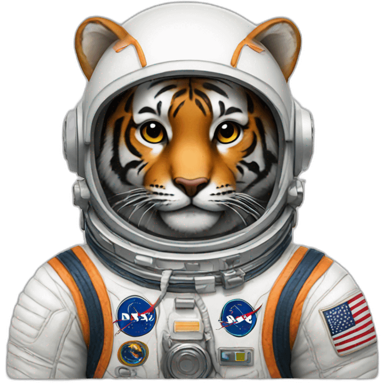 Astronaut Tiger emoji