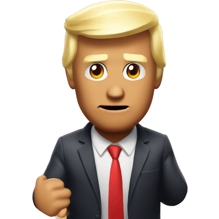 Emoji of Donald Trump as a Fortnite style character emoji