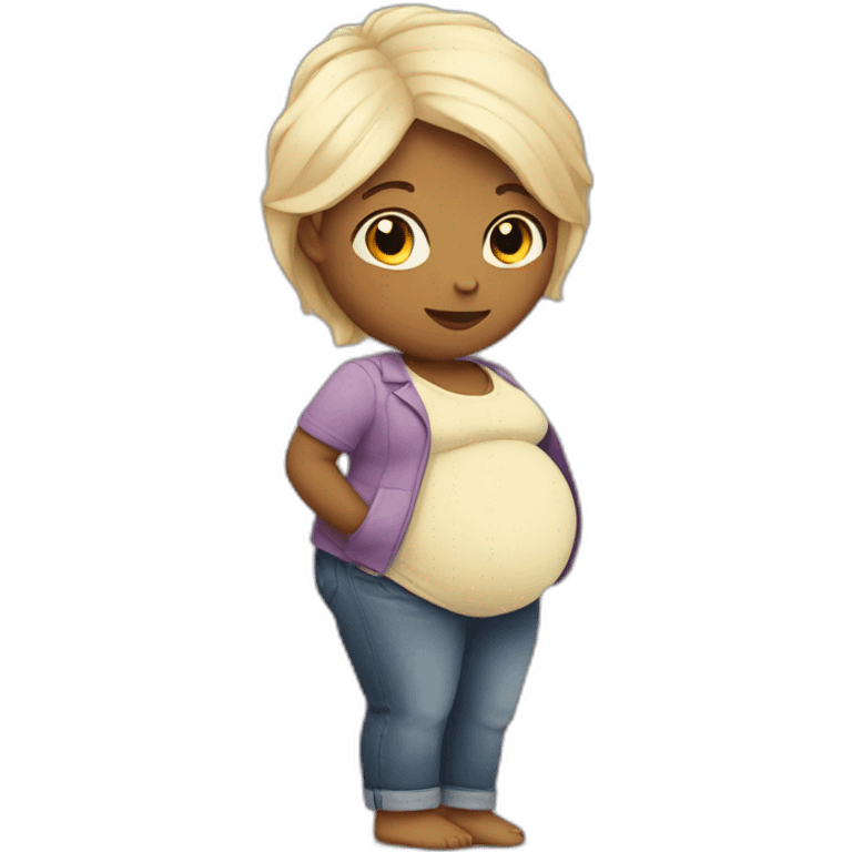 white pregnant queer individual emoji