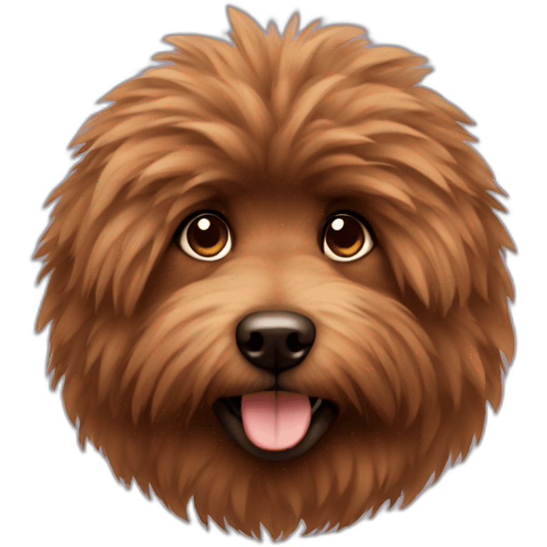 Brown fluffy furry dog emoji