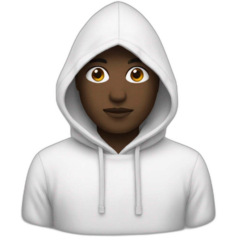 Black with white hood emoji