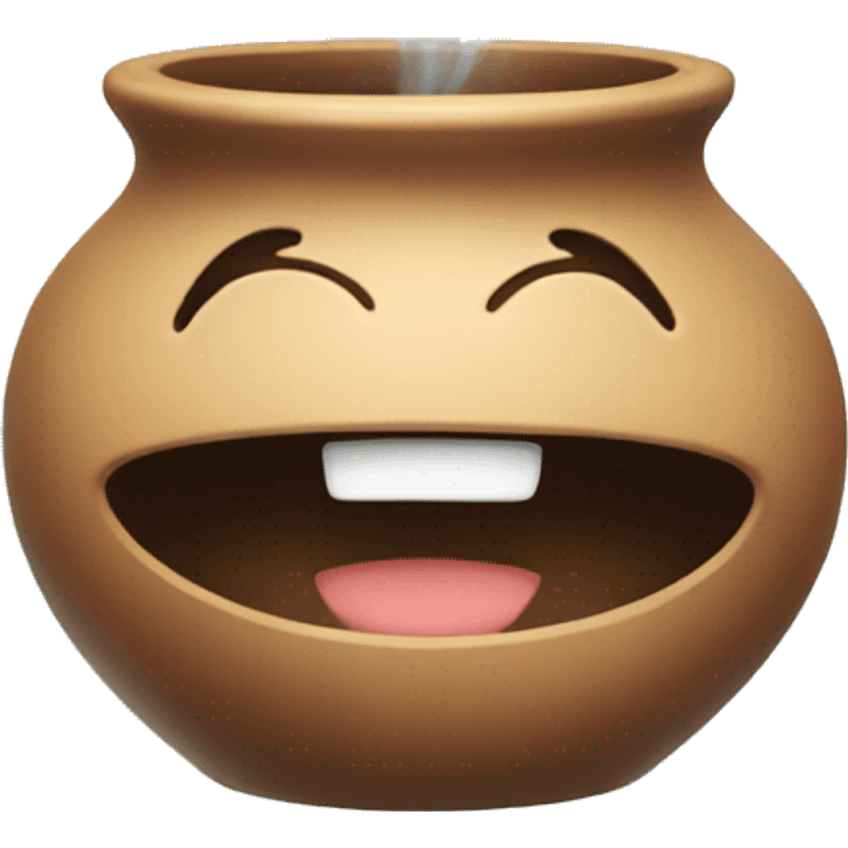 magical pot with smiling face emoji