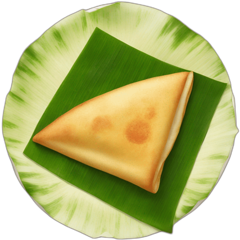 dosa on banana leaf emoji