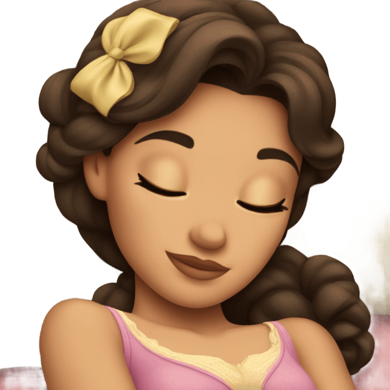 Sleeping brunette beauty Disney emoji