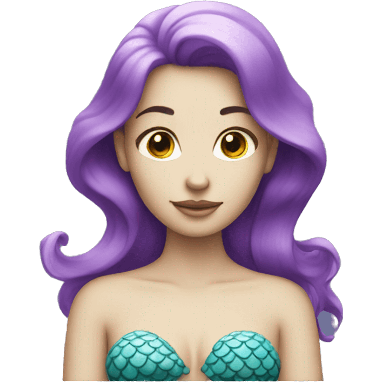 pale mermaid with purple tail emoji