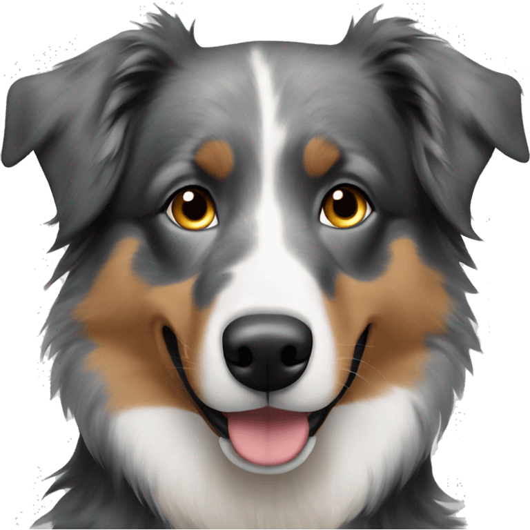 Grey and black Australian Shepherd emoji