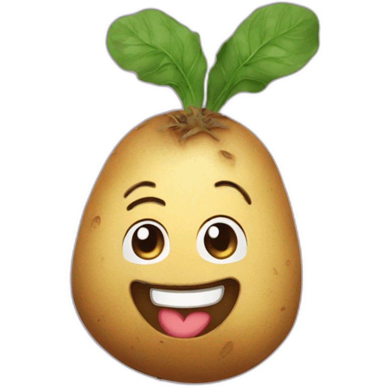 Happy potato emoji