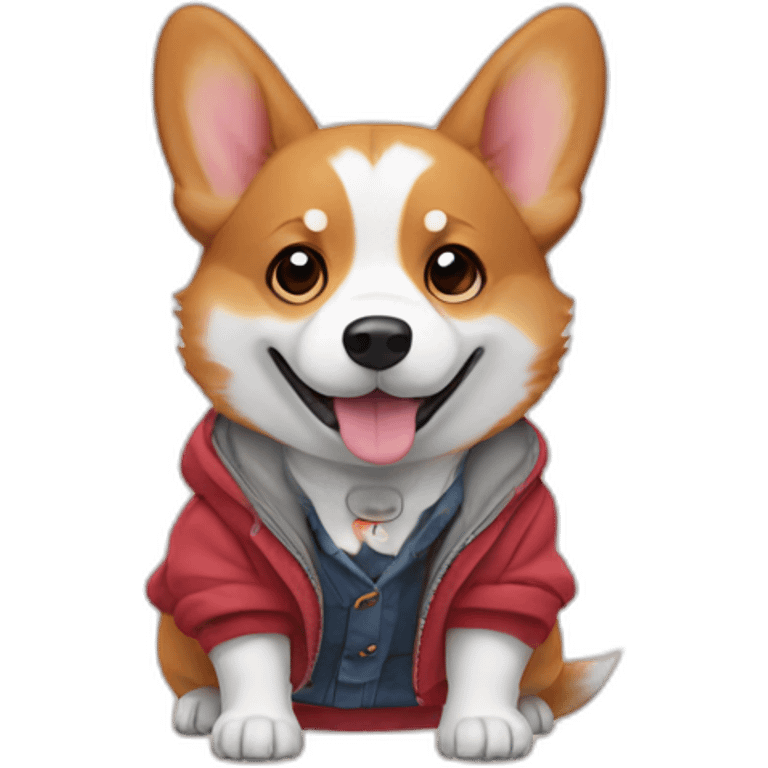 corgi in clothes emoji