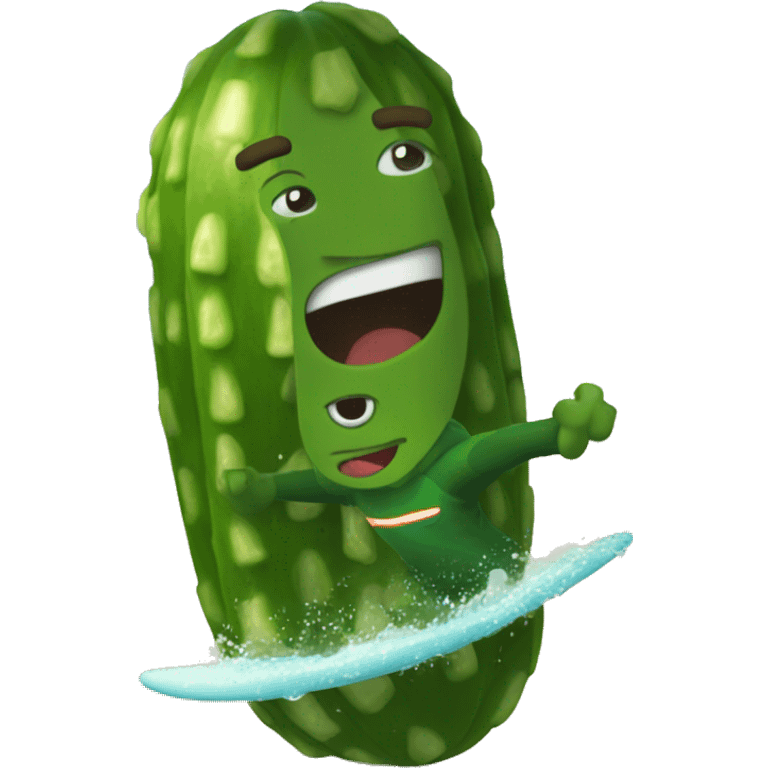 Pickle Surfing emoji