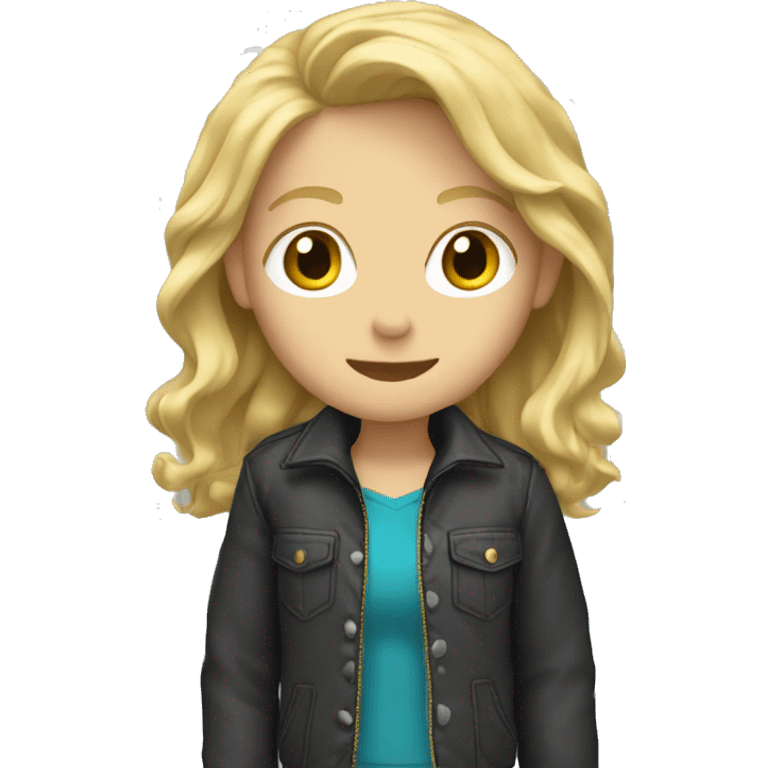 Locker whit blond hair, arms and jacket  emoji