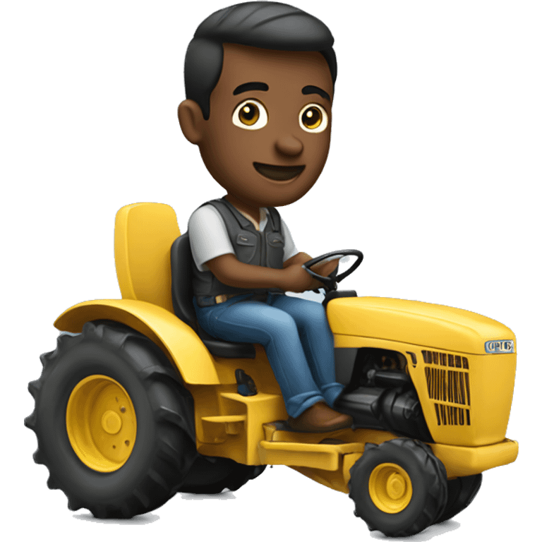 Man on a tractor emoji