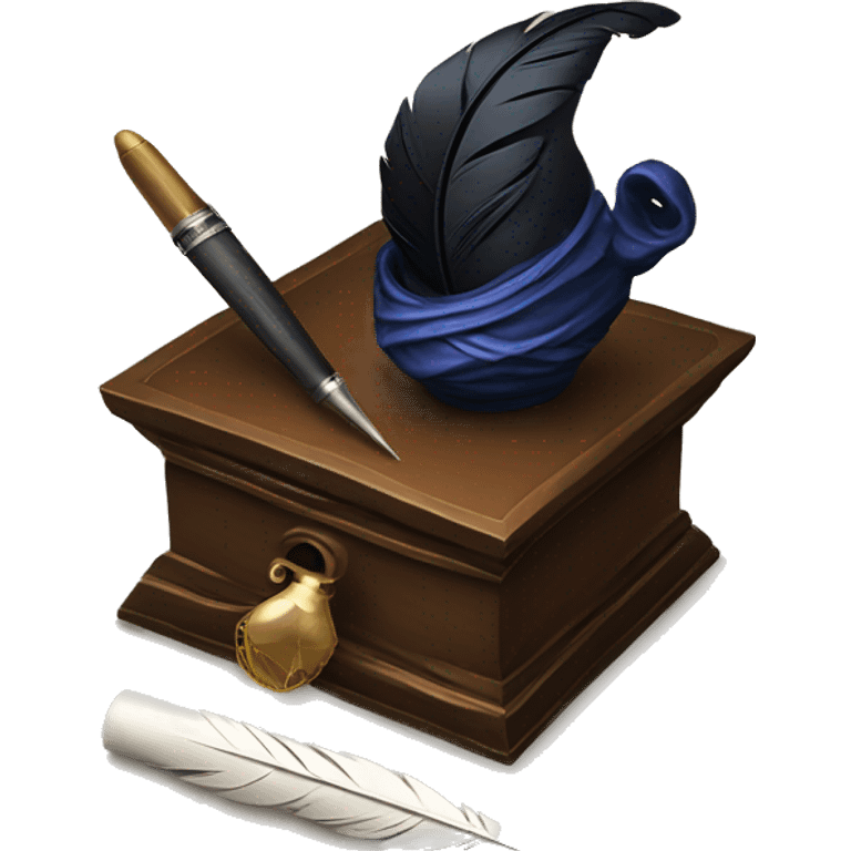 fancy ink well and quill emoji