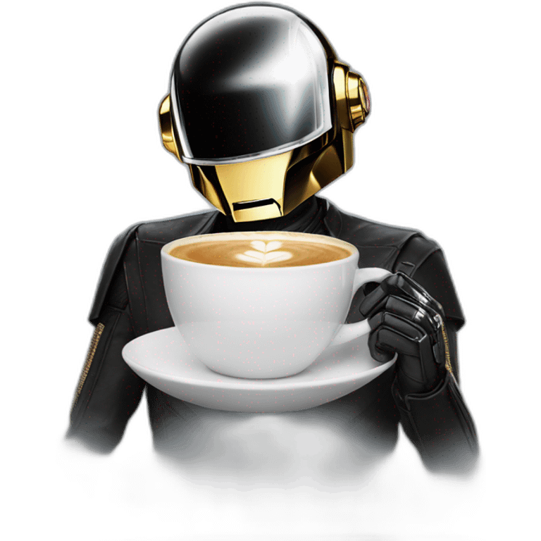 Daft punk holding cappuccino  emoji