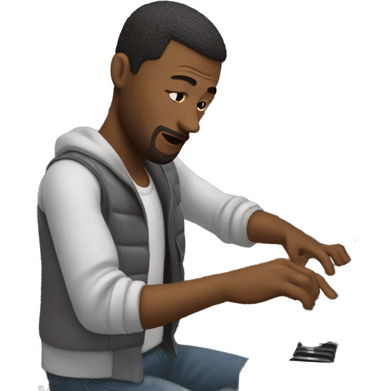 Musician checking his email emoji