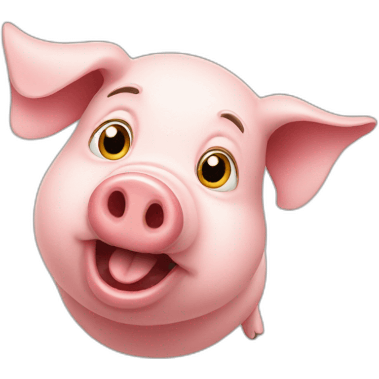 amazed pig emoji