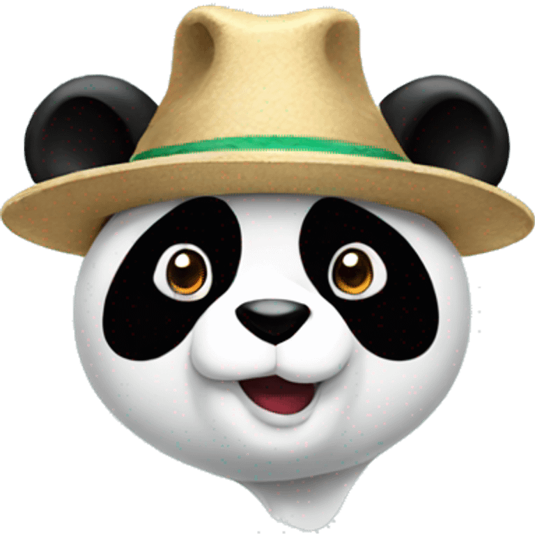 panda with hat emoji