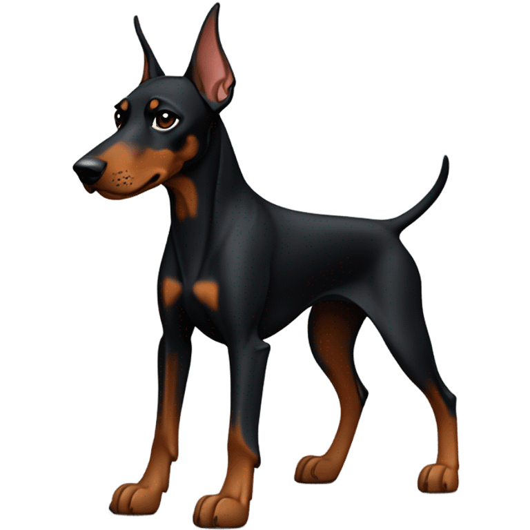 A Doberman pincher emoji