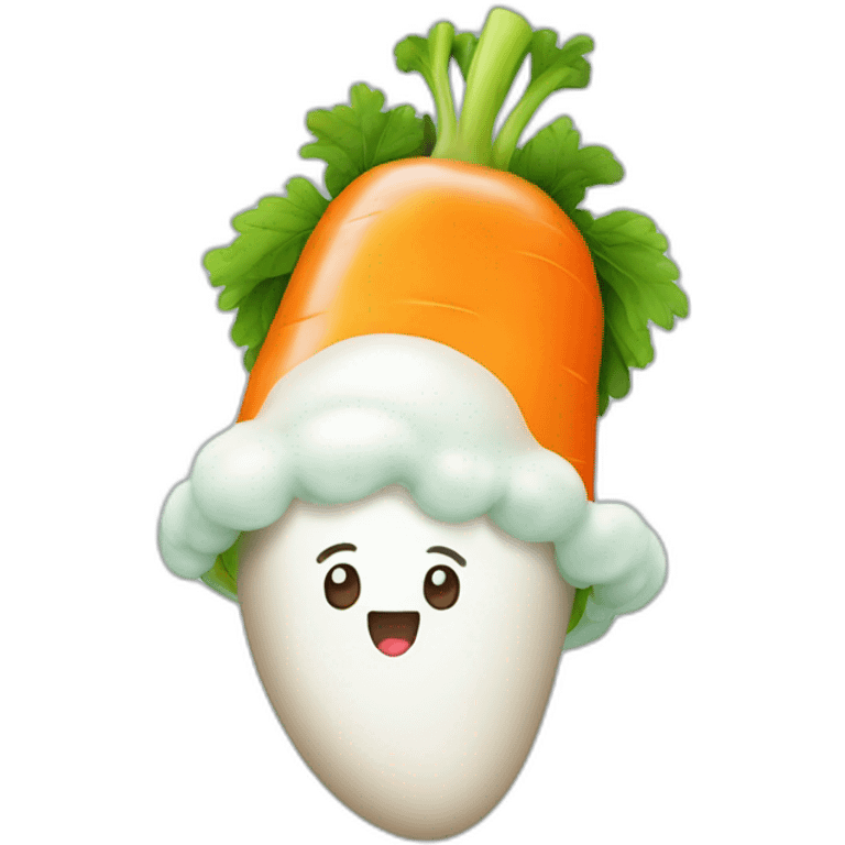 bright carrot with a star wake emoji