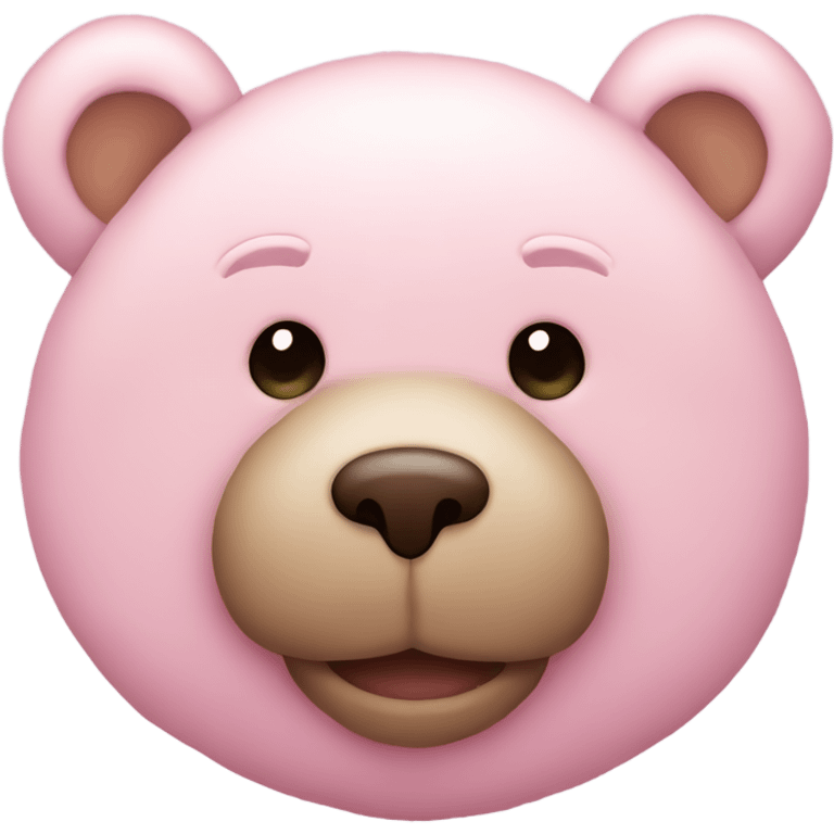 pastel pink teddy bear emoji