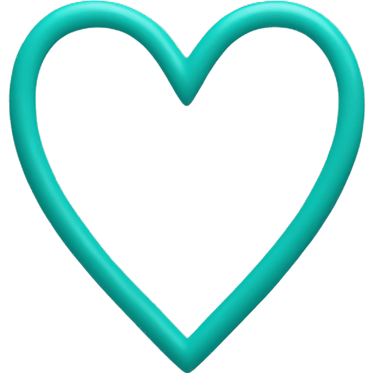 Teal colored heart emoji