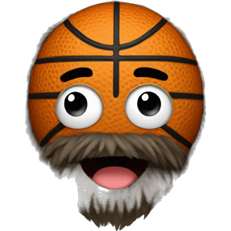 Hairy basketball emoji