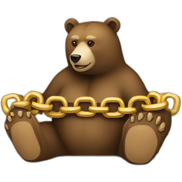 bear chain inside computer emoji