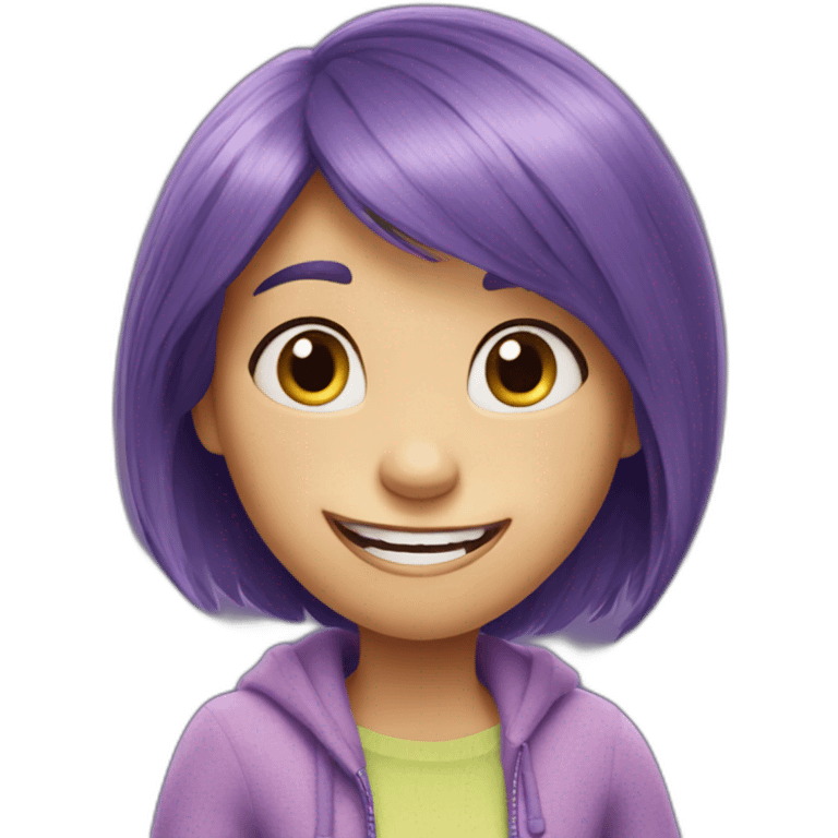 character Joy from cartoon "Inside Out" emoji